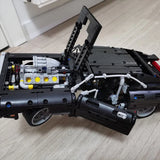 NNEOBA 1077PCS Racing Car Building Blocks Set – Mechanical Series Educational Toy (Black Car)