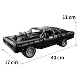 NNEOBA 1077PCS Racing Car Building Blocks Set – Mechanical Series Educational Toy (Black Car)