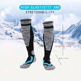 NNETM Warmth Trek: Over-the-Knee Thermal Socks - Blue, US Size 7-10