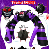 NNEOBA Halloween Spider Arch Inflatable with LED Lights