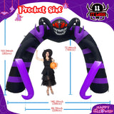 NNEOBA Halloween Spider Arch Inflatable with LED Lights
