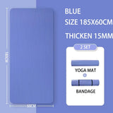 NNEOBA Thick Anti-Skid Yoga Fitness Mat (15mm)