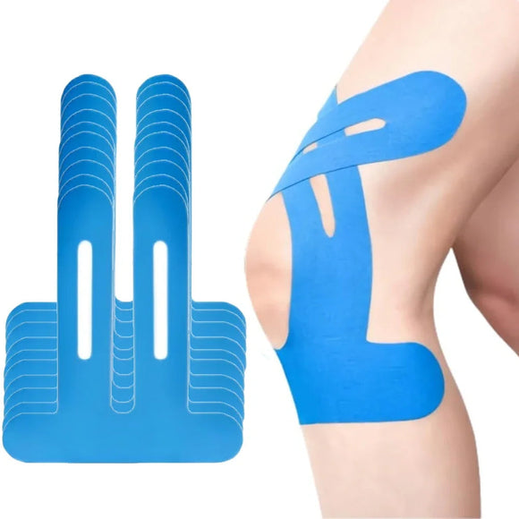 NNEOBA 10PCS Waterproof & Elastic Kinesiology Knee Tape Blue