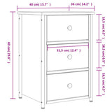 NNEVL Bedside Cabinets 2 pcs Grey Sonoma 40x36x60 cm Engineered Wood