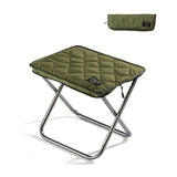NNETM Folding Aluminum Stool with Carry Bag