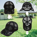 NNETM Solar Fan Baseball Cap – Outdoor Cooling Hat with USB Rechargeable Fan & LED Light