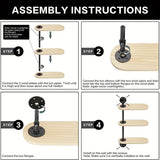 NNETM Rustic Industrial Pipe Storage Shelf with Wood Planks - 3 Tier