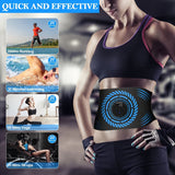 NNETM USB Rechargeable Ab Massage Belt – 6 Modes(Black)