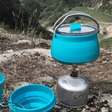 Stainless Steel Collapsible Camping Kettle with Lid