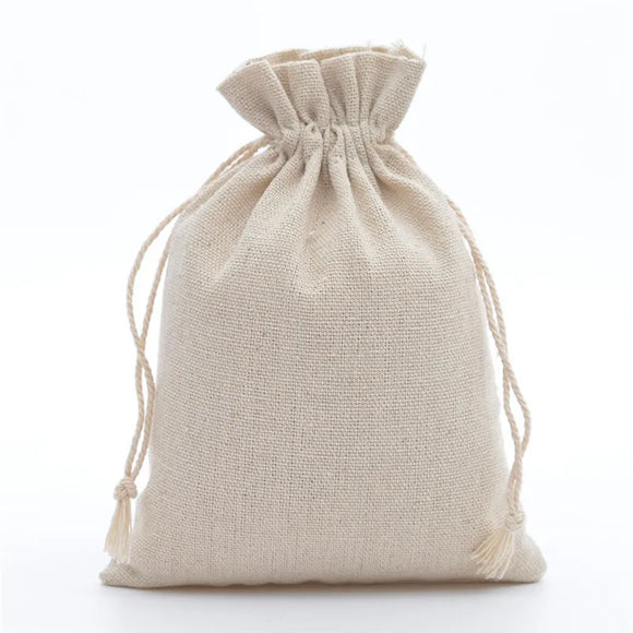 NNEOBA 10-Piece Cotton Linen Drawstring Gift Bags