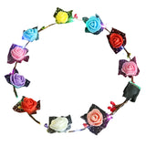 NNEOBA LED Floral Wreath Crown Light Up Flower Headbands (10 pcs)