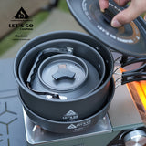 NNETM 4pcs Aluminum Camping Cookware Set for Outdoor Cooking
