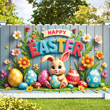 NNETM Easter Bunny Eggs Banner Polyester Decoration