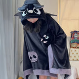 NNETM Bat Hooded Wearable Blanket with Detachable Nose