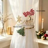 2pcs Alloy Curtain Tiebacks Christmas Designs