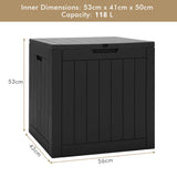 NNECW 118L Deck Box for Patio Tools-Black