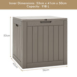 NNECW 118L Deck Box for Patio Tools-Gray