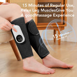 NNETM Luxurious Leg Massager with Heat, Compression, and Vibration(Black)
