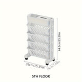 NNETM Rolling Art Storage Cart Plastic