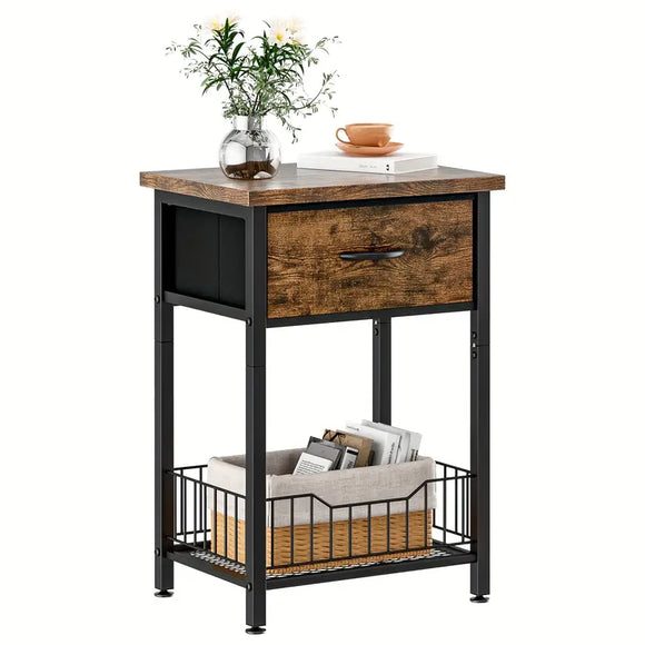NNETM Versatile Bedside Table Organizer - Brown