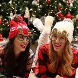 Christmas Paper Glasses Photo Props