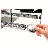 NNETM Crystal Glass Tissue Box Holder Countertop Organizer