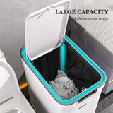 NNETM 2pcs Sleek White Trash Cans with Odor-Seal Lids