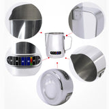NNEOBA 600ML Stainless Steel Milk Frothing Pitcher Silver