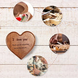 NNETM Heart-Shaped Bamboo Gift Box with Pendant Necklace