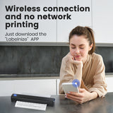 NNETM Portable Wireless Thermal Printer – Inkless Mobile Printer for A4 & Letter