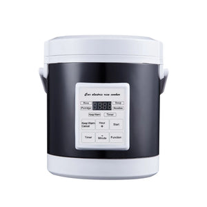 NNEOBA 12V/24V Mini Car Rice Cooker 1.6L Portable Grey