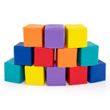 NNECW 12-Piece Colourful Stacking Climbing Foam Cubes Set for Kids