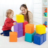 NNECW 12-Piece Colourful Stacking Climbing Foam Cubes Set for Kids