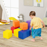 NNECW 12-Piece Colourful Stacking Climbing Foam Cubes Set for Kids