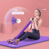 NNETM Chest Expander Pedal Resistance Band Home Fitness