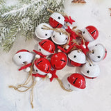 NNEOBA Christmas Snowflake Jingle Bell Metal Ornaments - 12pcs