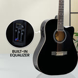 NNEDPE 12-String Acoustic Guitar with EQ - Black