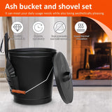 NNETM Galvanized Ash Bucket Set with Shovel