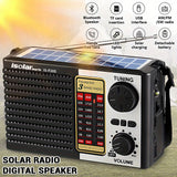 NNETM Solar Portable Radio with Digital Speaker