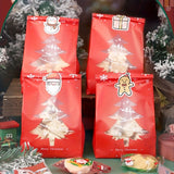 10-Pack Mixed Random Christmas Tree Gift Bags with Stickers