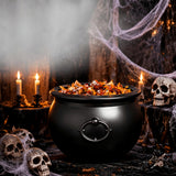 Extra Large Witch's Cauldron Candy Jar – 16.54-Inch Black Plastic