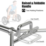 NNECW 142cm Olympic Hex Barbell Bar Trap Weight Lifting for Gym and Home-Silver