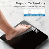 NNETM Durable Electronic Body Weight Scale - High Precision, Battery-Powered (Black)