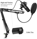 NNEDPE Microphone Radio Broadcasting Stand With 3/8t o 5/8 Screw Adapter