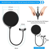 NNEDPE Microphone Radio Broadcasting Stand With 3/8t o 5/8 Screw Adapter