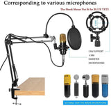 NNEDPE Microphone Radio Broadcasting Stand With 3/8t o 5/8 Screw Adapter