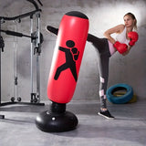 NNETM 1pc Inflatable Fitness Boxing Bag Stand - Durable Martial Arts Training Aid(Red)