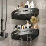 NNETM 2pcs No-Drill Adhesive Corner Shower Caddy