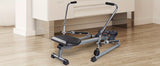 NNETM Foldable Rowing Machine with LCD Monitor - Fitness Trainer(Grey)