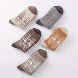 NNETM Women's Thermal Wool Christmas Socks (5 Pairs)